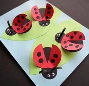 ladybug kid crafts - bug crafts for kids- insect #preschool #craftsforkids #kidscrafts