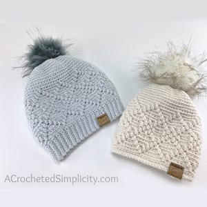 Crochet hat pattern - womens hat- Make a winter hat - A Crafty Life #crochet #crochetpattern #crochethat #freecrochetpattern